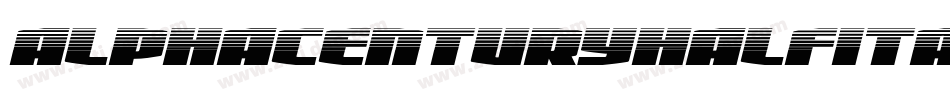 alphacenturyhalfital字体转换