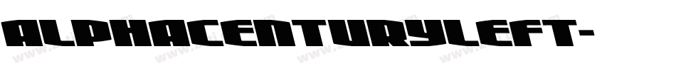 alphacenturyleft字体转换