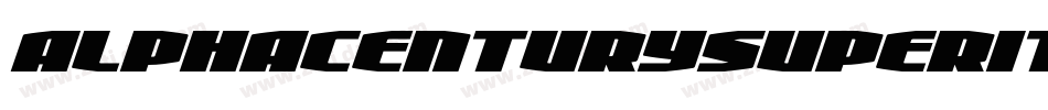 alphacenturysuperital字体转换