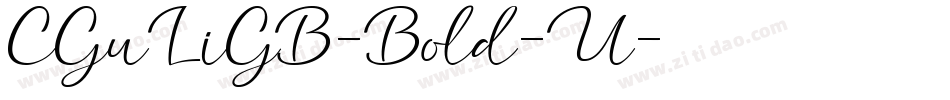 CGuLiGB-Bold-U字体转换