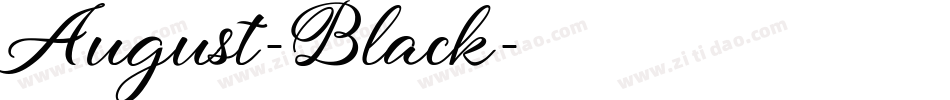 August-Black字体转换