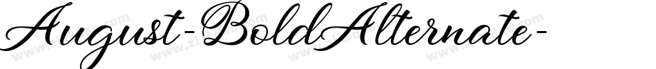 August-BoldAlternate字体转换