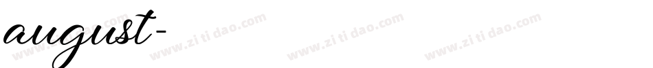 august字体转换
