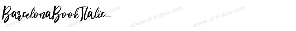 BarcelonaBookItalic字体转换