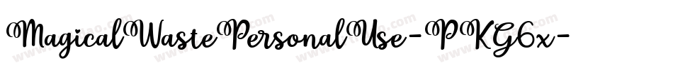 MagicalWastePersonalUse-PKG6x字体转换