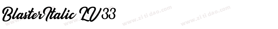 BlasterItalic-LV33字体转换