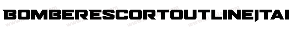 BomberEscortOutlineItalic-OVAW8字体转换
