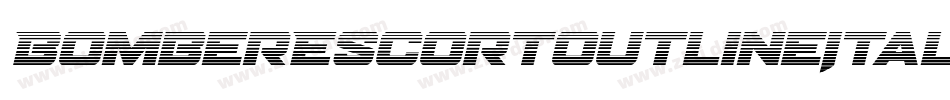 BomberEscortOutlineItalic-OVAW8字体转换
