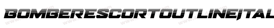 BomberEscortOutlineItalic-OVAW8字体转换