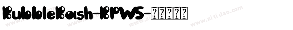 BubbleBash-BPW5字体转换