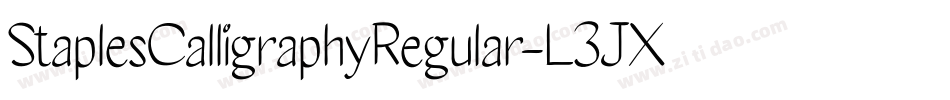 StaplesCalligraphyRegular-L3JX3字体转换