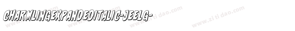 CharmlingExpandedItalic-jEELG字体转换