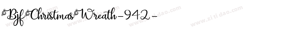 BjfChristmasWreath-942字体转换