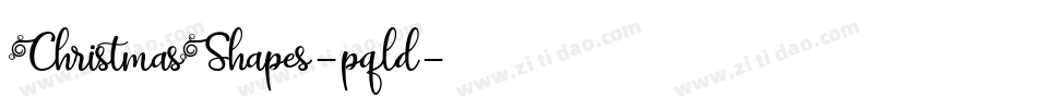 ChristmasShapes-pqld字体转换