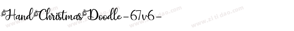 HandChristmasDoodle-67v6字体转换