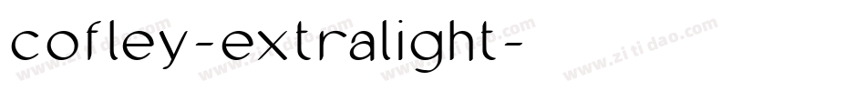 cofley-extralight字体转换