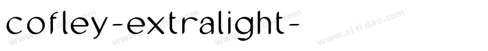 cofley-extralight字体转换