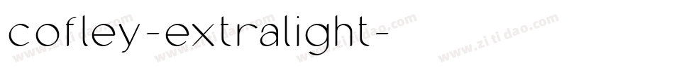 cofley-extralight字体转换