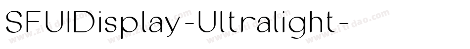 SFUIDisplay-Ultralight字体转换