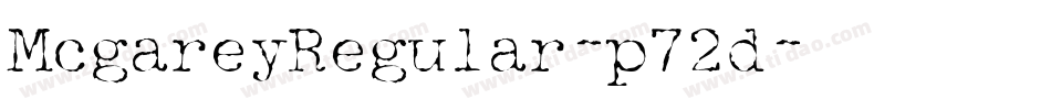 McgareyRegular-p72d字体转换