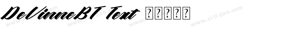 DeVinneBT-Text字体转换