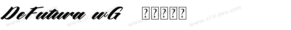 DeFutura-wG8字体转换