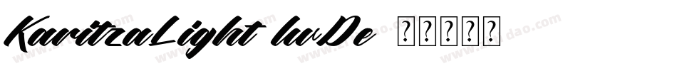 KaritzaLight-lwDe字体转换
