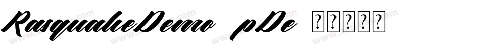 RasquakeDemo-1pDe字体转换