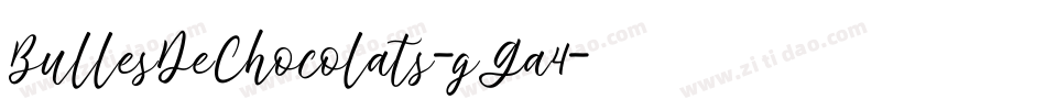 BullesDeChocolats-gGa4字体转换