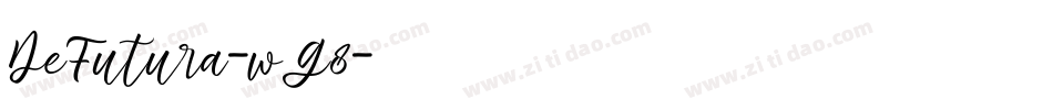 DeFutura-wG8字体转换
