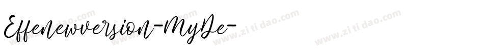 Effenewversion-MyDe字体转换