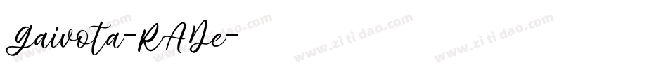 Gaivota-RADe字体转换