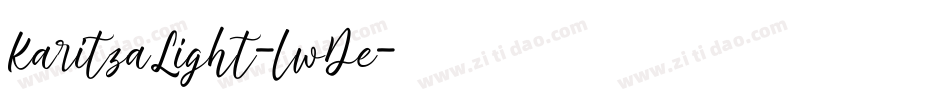 KaritzaLight-lwDe字体转换