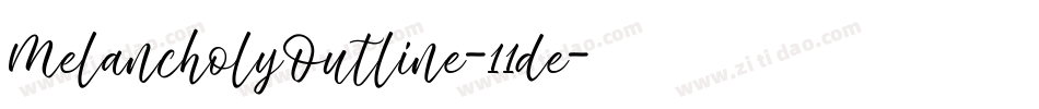 MelancholyOutline-11de字体转换