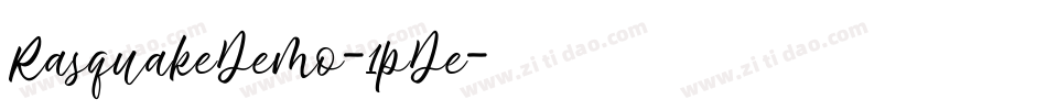 RasquakeDemo-1pDe字体转换