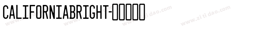 CaliforniaBright字体转换