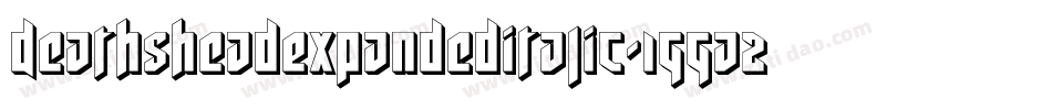 DeathsheadExpandedItalic-1GGa2字体转换