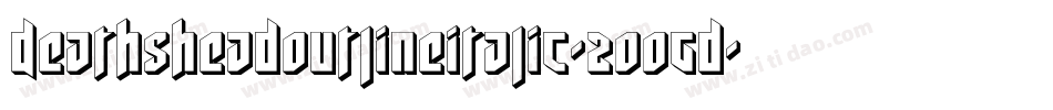 DeathsheadOutlineItalic-2OOgd字体转换