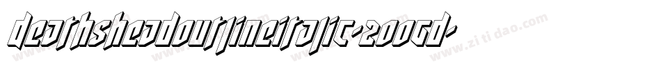 DeathsheadOutlineItalic-2OOgd字体转换
