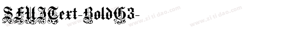 SFUIText-BoldG3字体转换