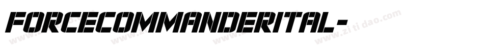 forcecommanderital字体转换