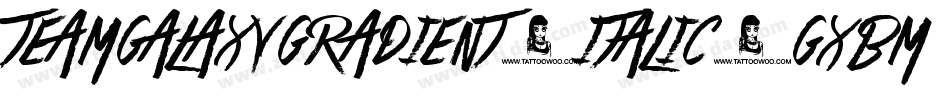 TeamGalaxyGradient2Italic-gxBMp字体转换