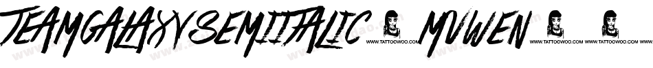 TeamGalaxySemiItalic-MVWEn字体转换