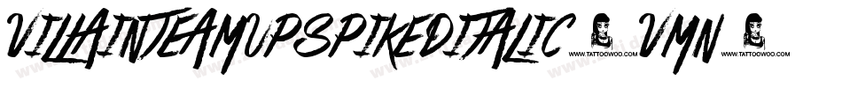 VillainTeamUpSpikedItalic-vmn74字体转换