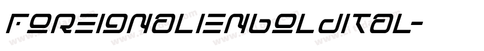 foreignalienboldital字体转换