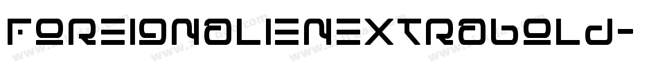 foreignalienextrabold字体转换