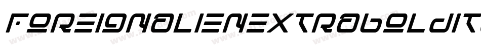 foreignalienextraboldital字体转换