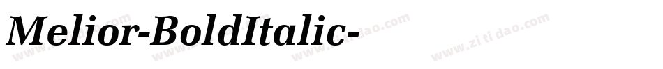 Melior-BoldItalic字体转换
