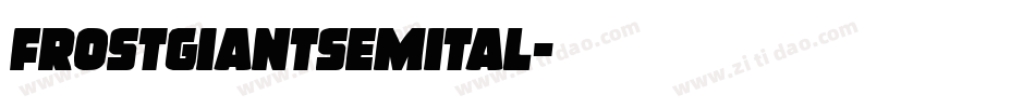 frostgiantsemital字体转换