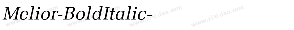 Melior-BoldItalic字体转换